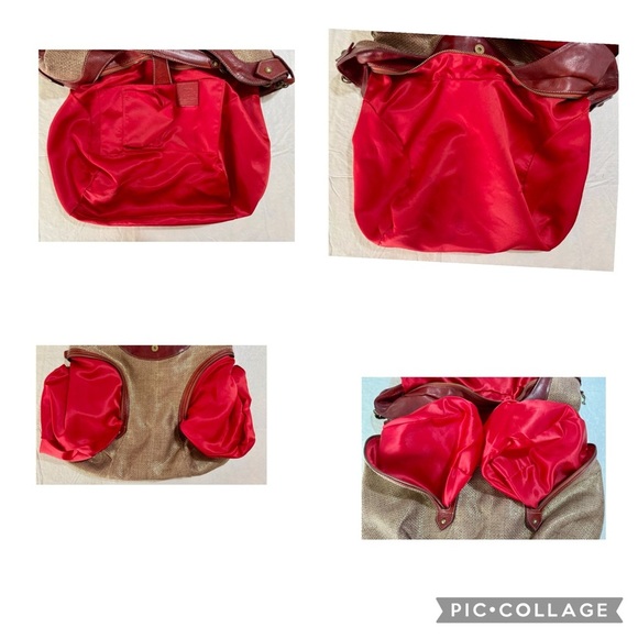 Authentic Christian Louboutin Metallic Woven Hobo Bag with Red Leather T… - Picture 11 of 12